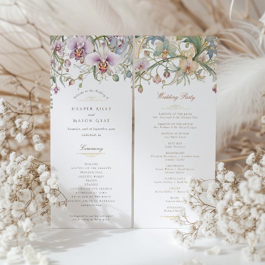 Orchideeën huwelijksceremonie programma