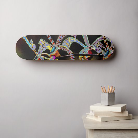 Orchideeën ii persoonlijk skateboard (Muurkunst (Horizontaal))