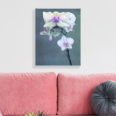 Orchideeën in de schaduw van Paars Canvas Afdruk (Insitu (Woonkamer))