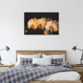 orchideeën in de zonsondergang canvas print (Insitu (Slaapkamer))
