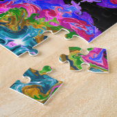 Orchideeën in Helder Abstract Uitdagend Legpuzzel (Zijkant)