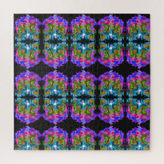 Orchideeën in Helder Abstract Uitdagend Legpuzzel