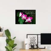 Orchideeën in waterverf poster (Thuiskantoor)
