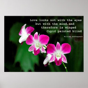 Orchideeën in waterverf poster