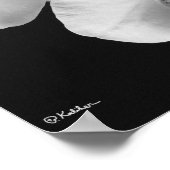 Orchideeën in zwart-wit Poster, 24X33.6 Poster (Hoek)