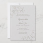 Orchideeën Ivoor 2 Formele Traditionele Ouders Tro Kaart (Voorkant)