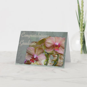 Orchideeën Jonge Vrouw Afstudeer Gelukwensen Kaart
