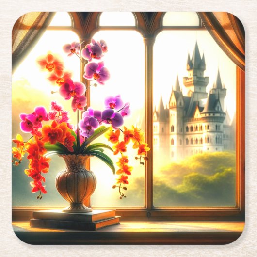 Orchideeën Kartonnen Onderzetters (Voorkant)