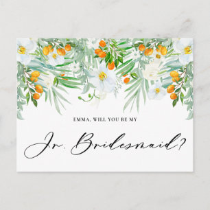 Orchideeën & Kumquats Zal Jij Mijn Junior Bruidsme Briefkaart
