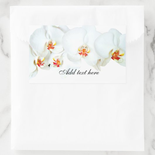 Orchideeën Love_ Rechthoekige Sticker (Tas)