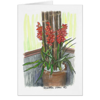 Orchideeën met bamboe