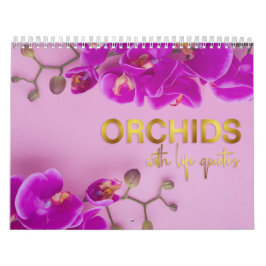 Orchideeën met een leven lang wandkalender kalender