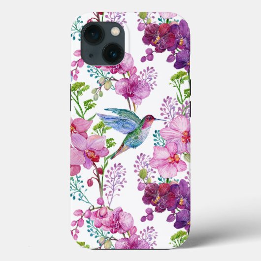 Orchideeën met kolibrie Case-Mate iPhone case (Achterkant)