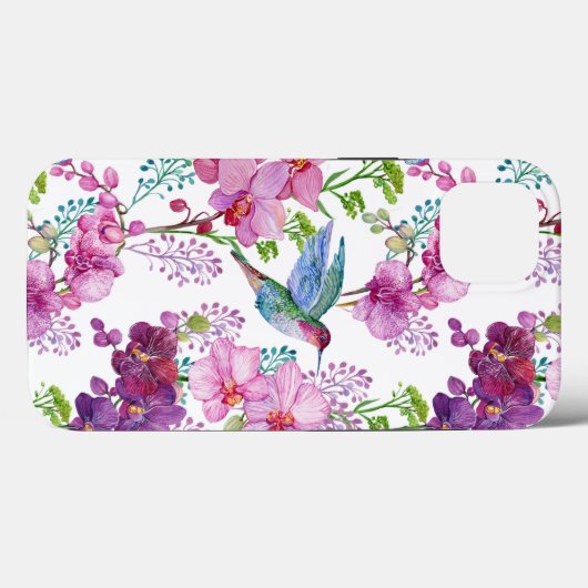 Orchideeën met levende vogels Case-Mate iPhone case (Achterkant (horizontaal))