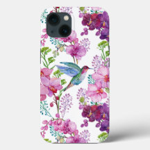 Orchideeën met levende vogels