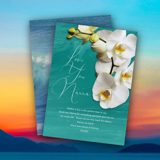 Orchideeën Moederdag Bedankbericht Kaart