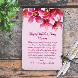 Orchideeën Moederdag Dank u Roze Bericht Magneet