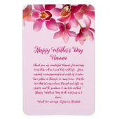 Orchideeën Moederdag Dank u Roze Bericht Magneet (Verticaal)