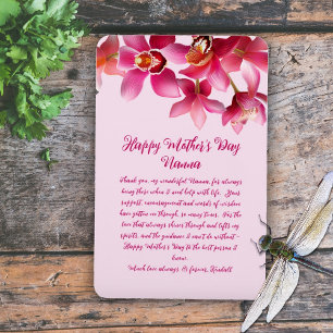 Orchideeën Moederdag Dankjewel Roze Bericht Magneet