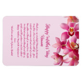 Orchideeën Moederdag Dankjewel Roze Bericht Magneet (Horizontaal)