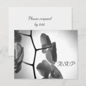 Orchideeën op de Kaart van de RSVP-respons voor he (Voorkant / Achterkant)