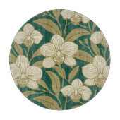 Orchideeën op een smaragdgroene ondergrond snijplank (Voorkant)