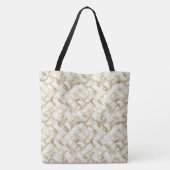 Orchideeën op geweven patroon | Gepersonaliseerd Tote Bag (Achterkant)