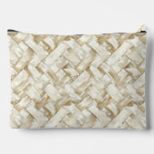 Orchideeën op geweven patroon | make-up etui (Achterkant)