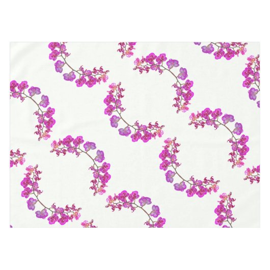 Orchideeën op lichtachtergrond tafelkleed (Voorkant (Horizontaal))