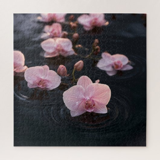 Orchideeën op Stilstaand Water Legpuzzel (Verticaal)