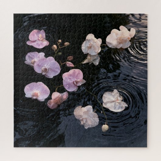 Orchideeën op Stilstaand Water Legpuzzel (Verticaal)