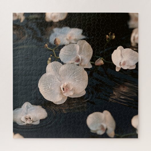 Orchideeën op Stilstaand Water Legpuzzel (Verticaal)