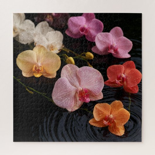 Orchideeën op Stilstaand Water Legpuzzel (Verticaal)
