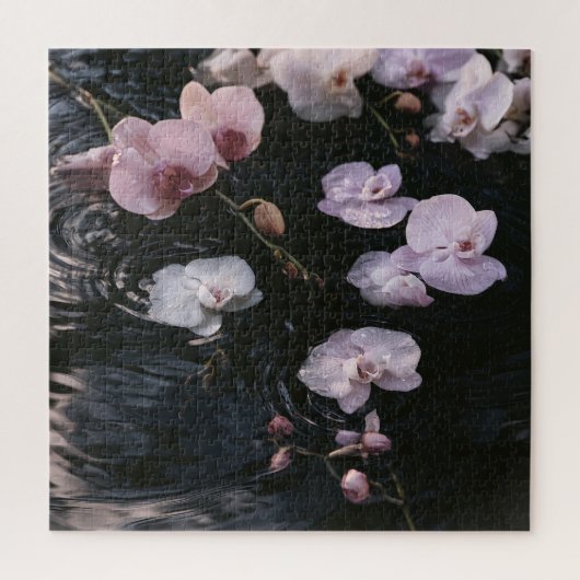 Orchideeën op Stilstaand Water Legpuzzel (Verticaal)