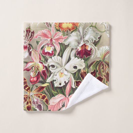 Orchideeën, Orchideae Denusblumen, door Ernst Haec Bad Handdoek (Wasdoekje)