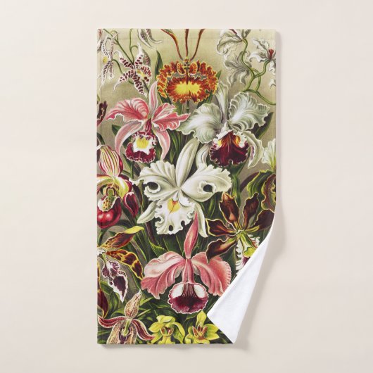 Orchideeën, Orchideae Denusblumen Ernst Haeckel Bad Handdoek (Handdoek)