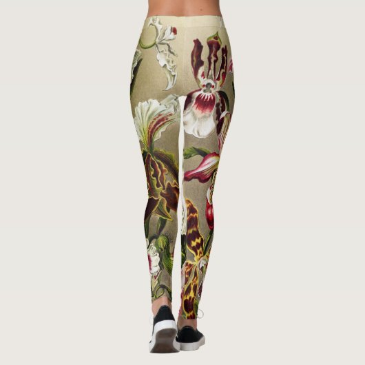 Orchideeën, Orchideae Denusblumen Ernst Haeckel Leggings (Achterkant)