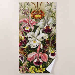 Orchideeën, Orchideae Denusblumen Ernst Haeckel Strandlaken