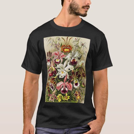 Orchideeën, Orchideae Denusblumen Ernst Haeckel T-shirt (Voorkant)
