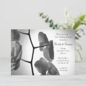 Orchideeën over de uitnodiging van Stem Post Weddi (Staand voorkant)