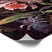 Orchideeën Passion Flowers en Hummingbird by Marti Poster (Hoek)