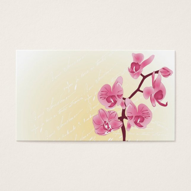 Orchideeën profielkaart visitekaartjes (Voorkant)