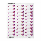 Orchideeën retour adreslabel etiket (Full Sheet)