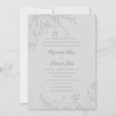 Orchideeën reverie ivoor formele traditionele brui kaart (Voorkant)