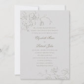 Orchideeën Romantisch Ivoor Formele Traditionele H Kaart (Voorkant)