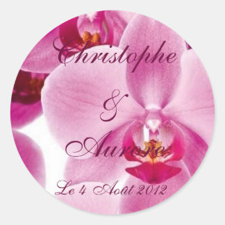 Orchideeën Ronde Sticker
