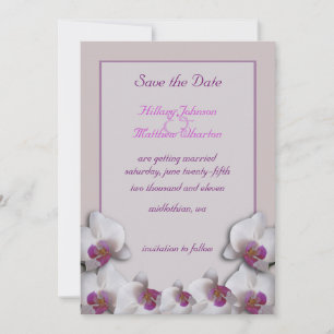Orchideeën Save the Date Aankondiging