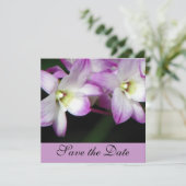 Orchideeën Save the Date Uitnodiging (Staand voorkant)