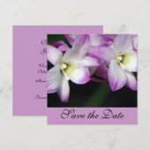 Orchideeën Save the Date Uitnodiging (Voorkant / Achterkant)