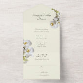 Orchideeën Special Birthday Party All In One Uitnodiging (Binnen)